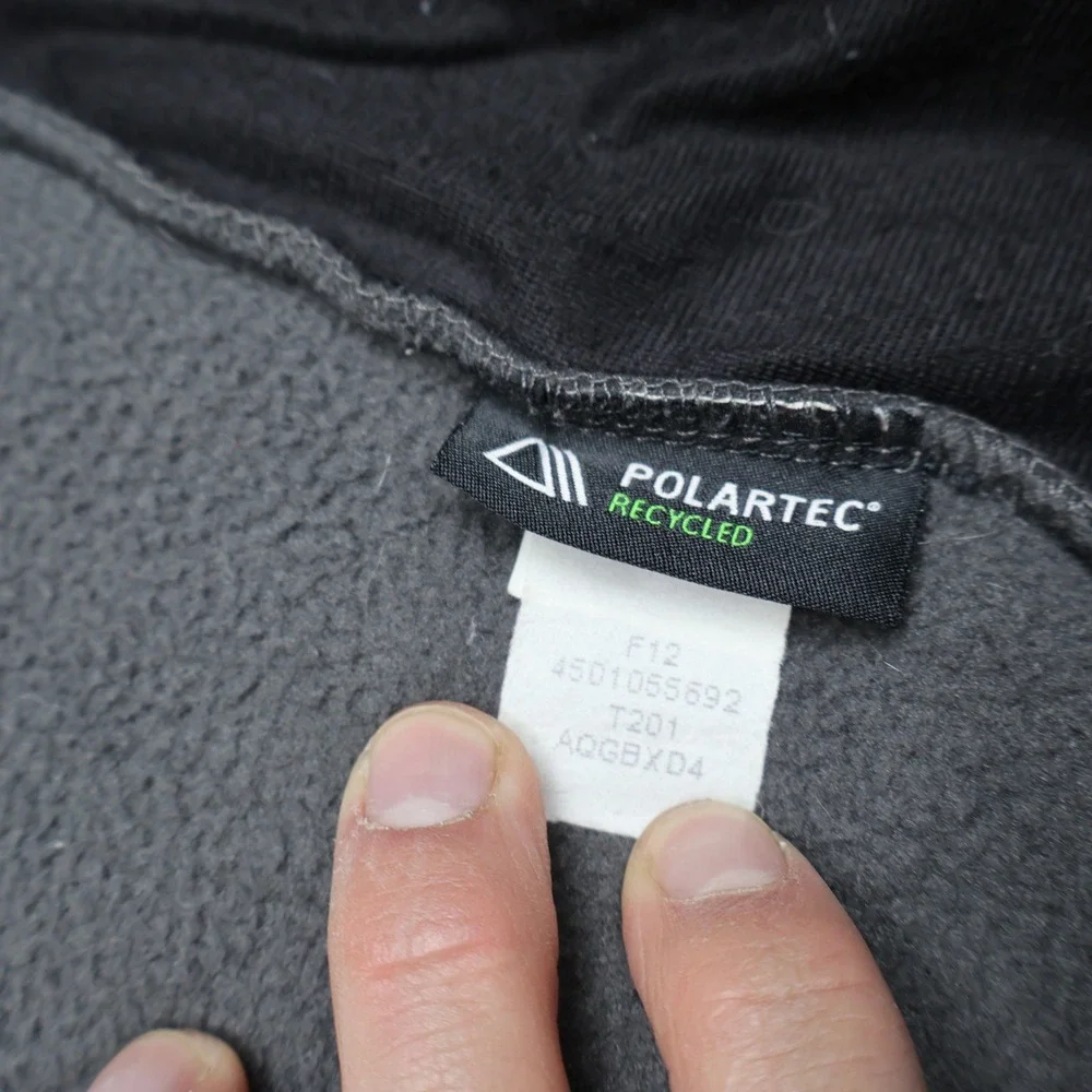 North Face Jacket Boys Large Black Denali Polartec Fleece Recycled Outdoor Fall‎